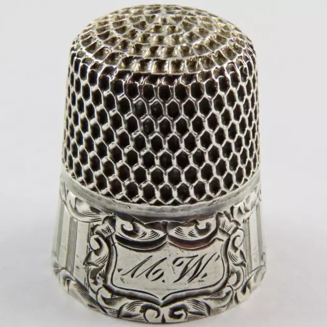 Antique Stern Bros. Size 7 Sterling Silver Sewing Thimble