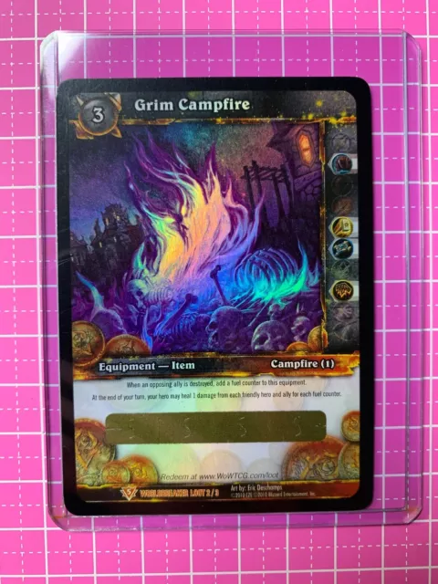 Grim Campfire WoW TCG World Of Warcraft Loot Card Unscratched