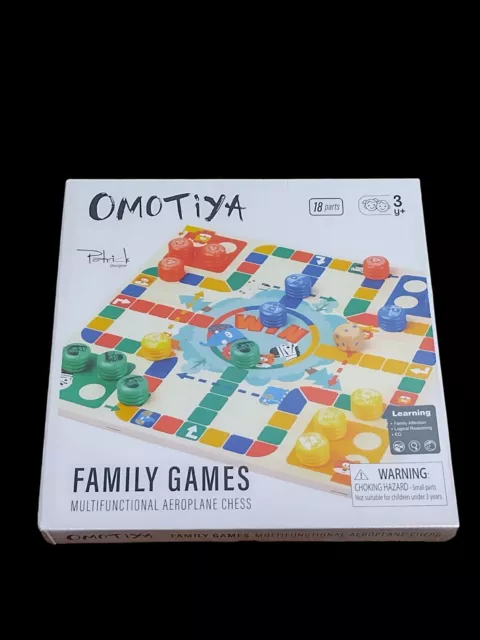 OMOTIYA Multifunctional Boardgame  Aeroplane Chess Rare Unique Game New Sealed