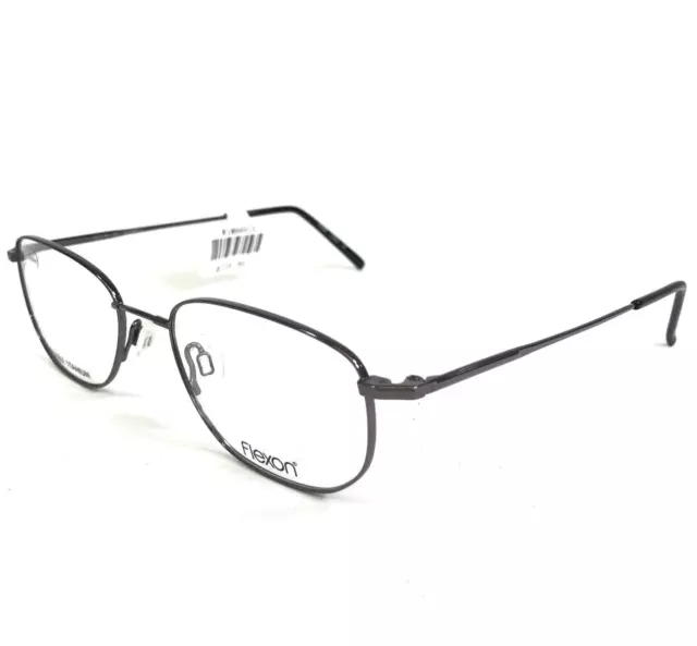 Marchon Eyeglasses Frames FLEXON 600 GUNMETAL Grey Round Full Wire Rim 52-18-140