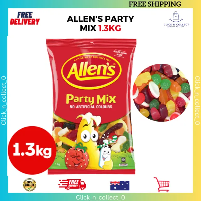 Allen's Party Mix 1.3kg Gummies Candy Candies Buffet Party Juicy Flavour Sweets