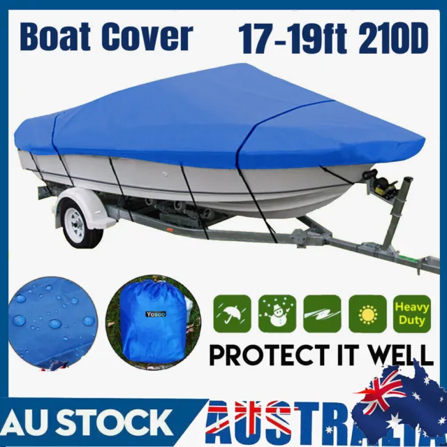 Boat Cover 17-19ft Trailerable Marine 210D Waterproof UV Protector Heavy Duty