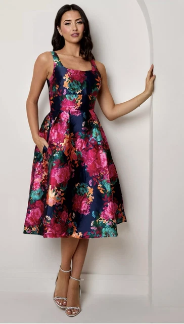 Flare Midi Dress Fit Flare Plus Size Dress Shop V Back Florals Circle Dress SheIn Offers Flare Midi Dress Fit Flare Plus Size Dress Shop V Back Florals Circle Dress SheIn Offers