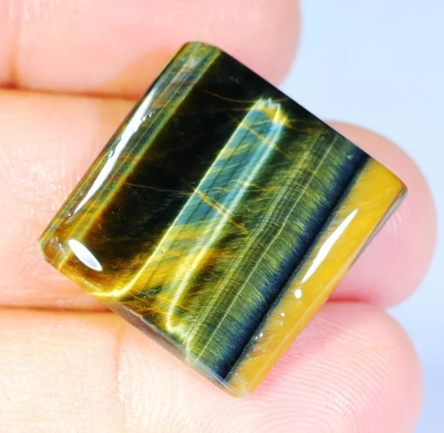 23 Ct Natural Blue Fire Pietersite Tiger Eye Rectangle Cabochon Gemstone Fc-1328