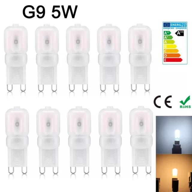 2-10Pcs G9 5W LED Dimmable Halogen Light Capsule Bulb Replace Lamps AC 220-240V