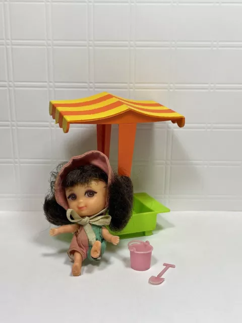 Vintage Mattel Liddle Kiddle Millie Middle Doll Sandbox Shovel Pail