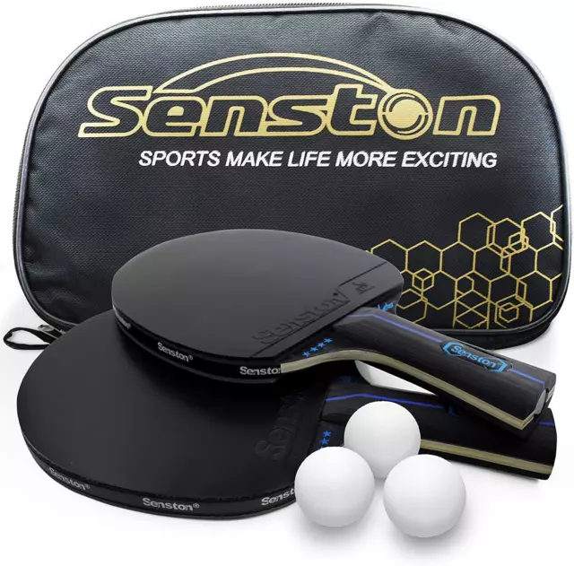 Senston Table Tennis Rackets with Balls Ping Pong Paddle Sets, Table Tennis Bats
