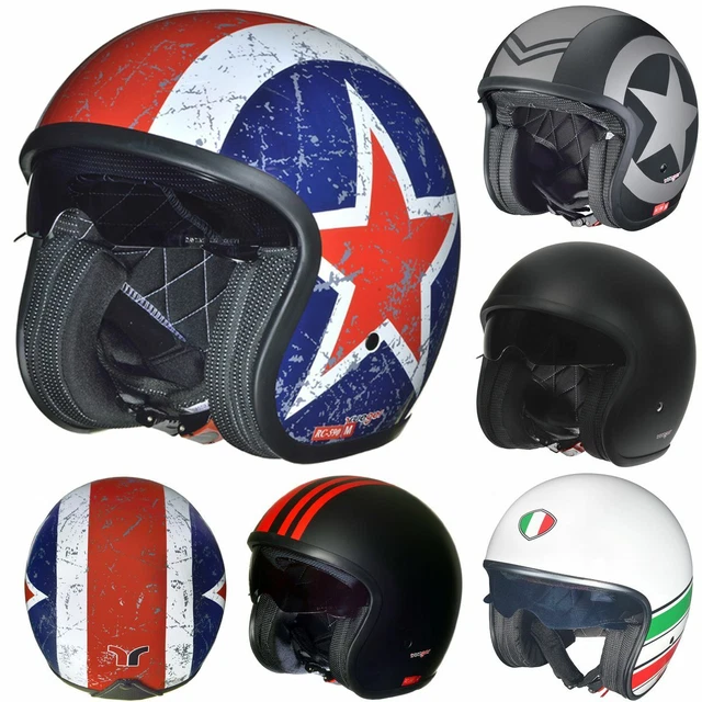JETHELM HELM MOTORRADHELM RALLOX 588 Skull Matt Schwarz Sonnenvisier S