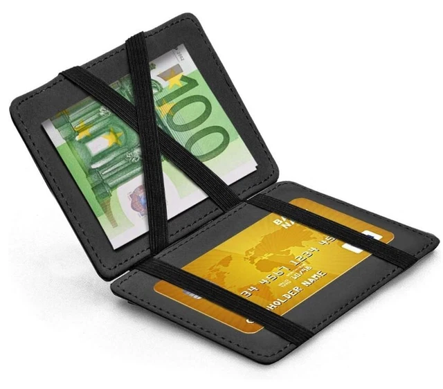 MUCO PORTAFOGLIO SOTTILE magico uomo carta credito Borsellino elastico Nero Blac EUR 20,99 MUCO PORTAFOGLIO SOTTILE magico uomo carta credito Borsellino elastico Nero Blac EUR 20,99