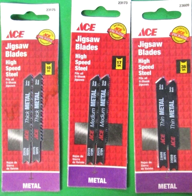 (13) Jigsaw Blades Wood & Metal Thin Medium Thick Steel Carbon Bi-Metal