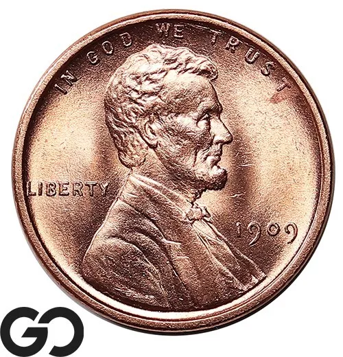 1909 VDB Lincoln Cent Wheat Penny, RED, Superb Gem BU RD ** Free Shipping!