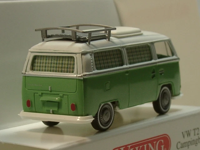 Wiking 031805 H0 Campingbus VW T2b Rubinrot/weiß 1:87 - Sammler Modellauto