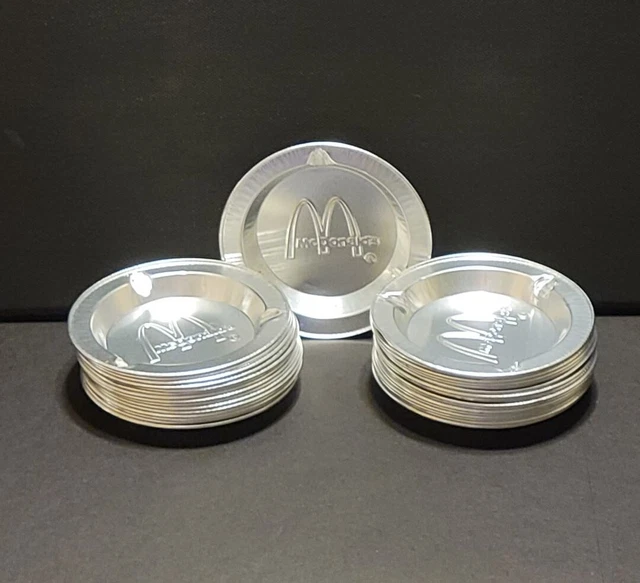 McDonald's Restaurant Vintage Aluminum Ashtray 3-1/2 Inches Wide