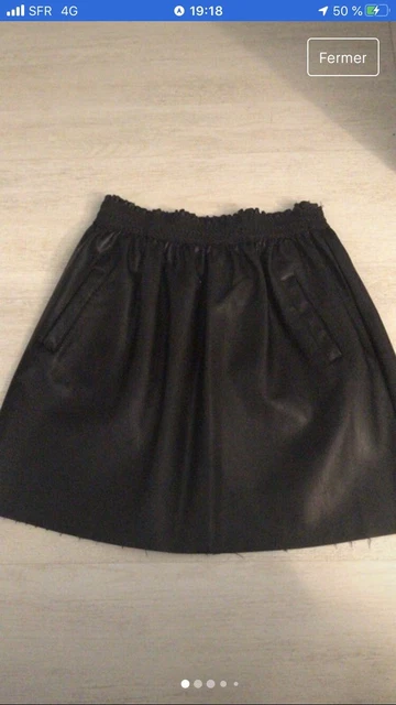 Jupe plissée simili cuir zara 2025