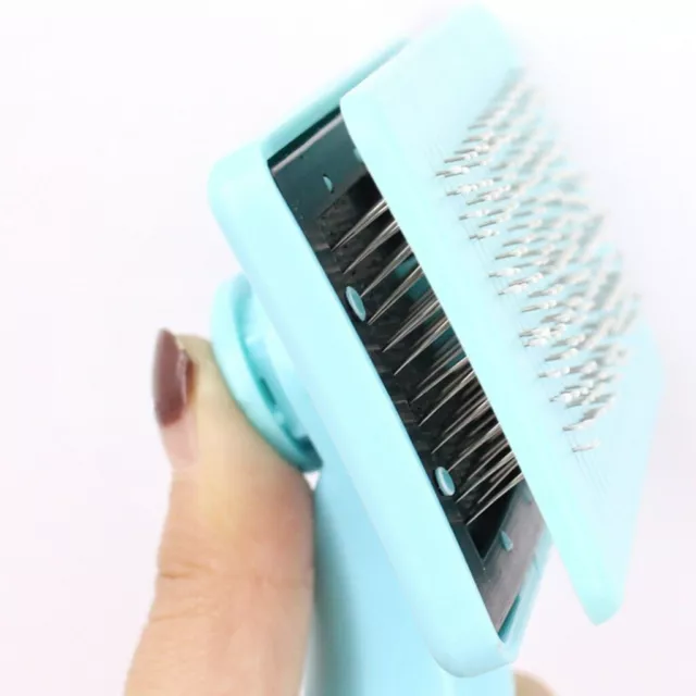 Self Cleaning Dog Cat Hair Slicker Brush Grooming Brush Comb Shedding Tool 9