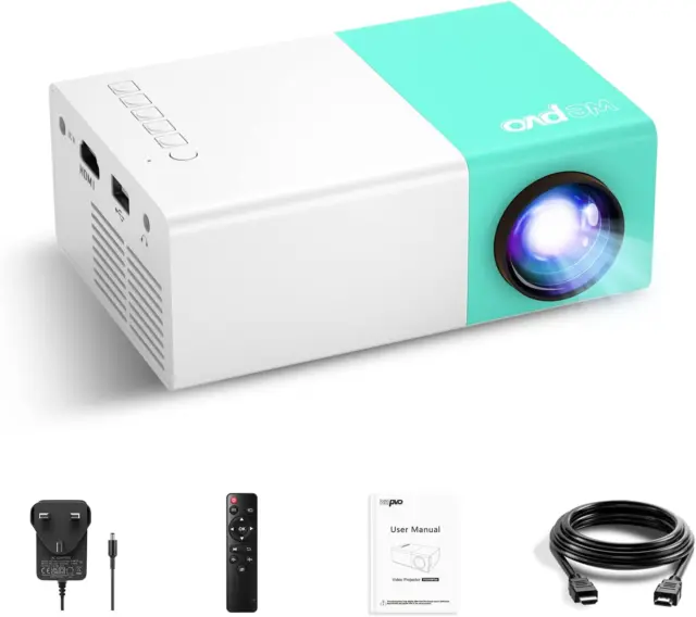 Mini Projector LED Pico Video Projector with HDMI USB Interface & Remote Control