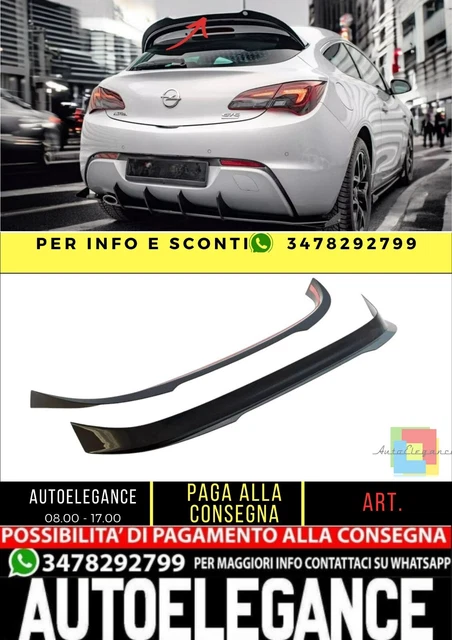 Kit Bas De Caisse Avant + Lèvre Spoiler Pour Opel Astra OPC / Vauxhall - Noir Brillant, Neuf Polyuréthane
