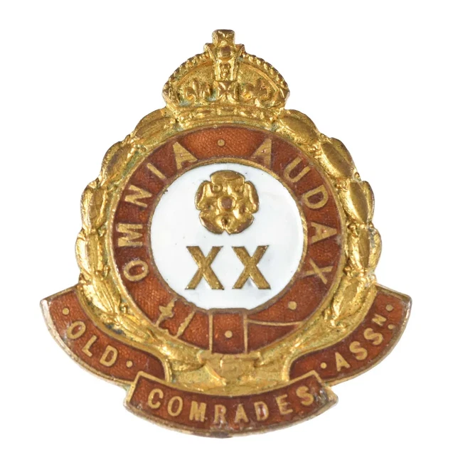 World War Two Lancashire Fusiliers Old Comrades Association Enamel Lapel Badge