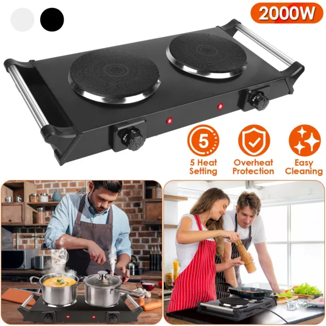 1500W Portable Double Electric Burner Hot Plate Countertop Stove
