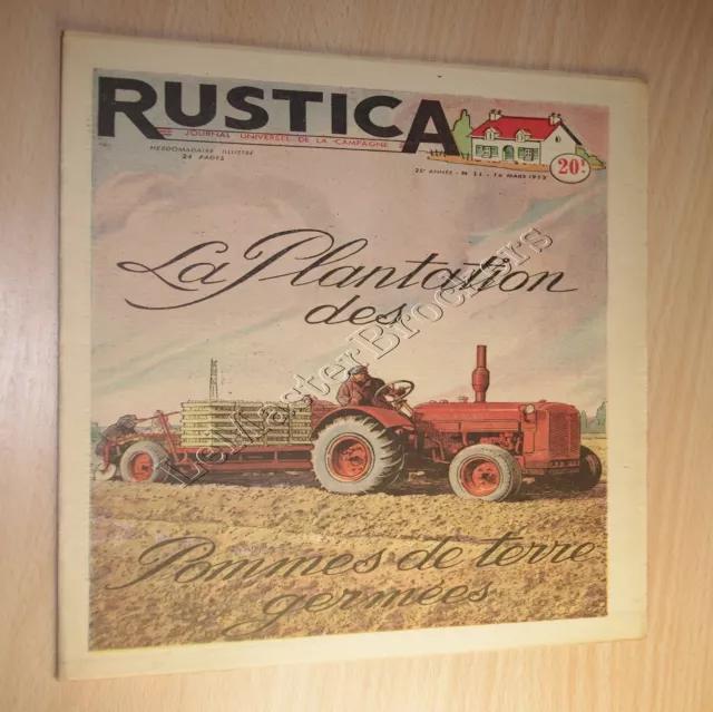 RUSTICA n°12 1952 Plantation des prommes de terre germées_Sexage pratique