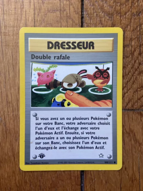 Carte Pokémon Double Rafale 100/111 Edition 1 Neo Genesis Wizards