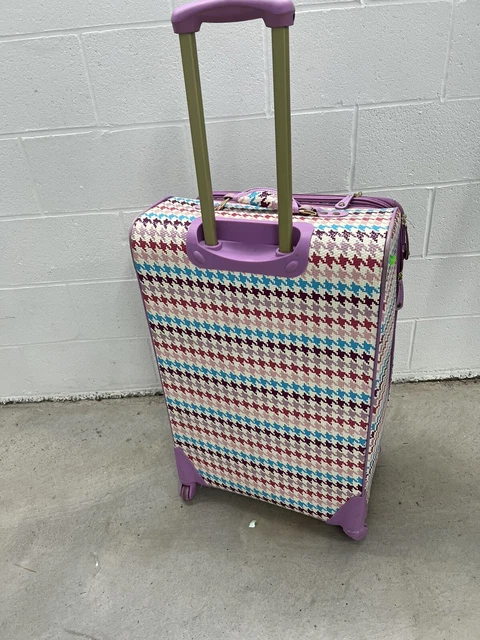 Samantha Brown Classic Pink Croc Embossed  Spinner Wheeled Upright Luggage 7