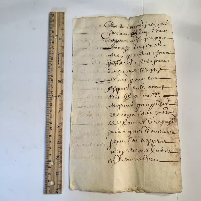 1668 AD Paper Manuscript Document From Post Medieval Renaissance Period — F 3