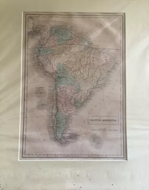 Antique Map South America C1853 Large Mounted Map Of The World Atlas Globe Art