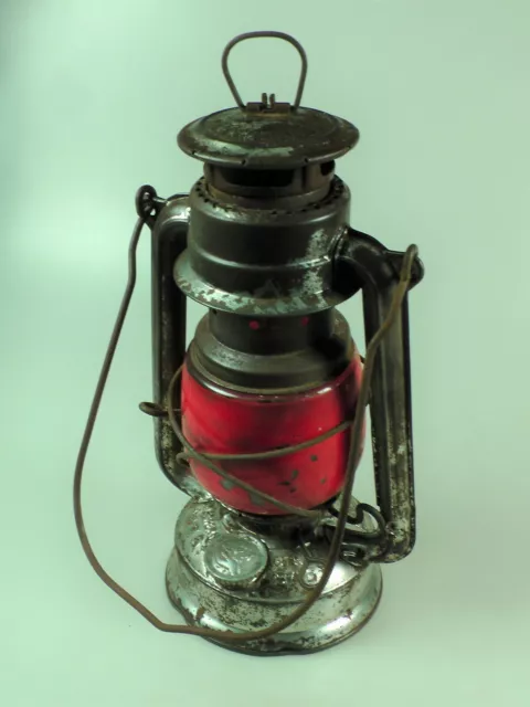 Antike Petroleumlampe Sturmlaterne Original Nier Feuerhand Baby 275
