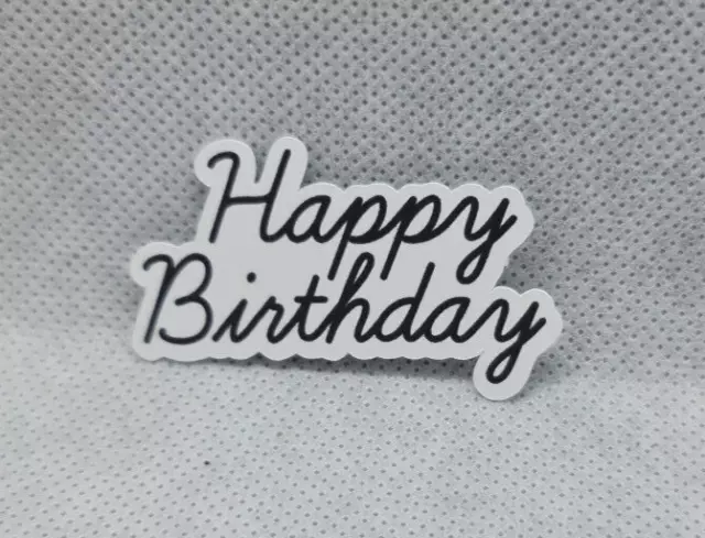 20 Printed Happy Birthday Sentiment Die Cuts...cardmaking