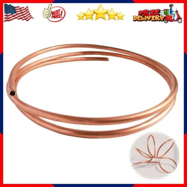 Copper Tube 1/8" ID × 5/32" OD (3-4Mm)Seamless round Pipe Tubing (3.28FT)