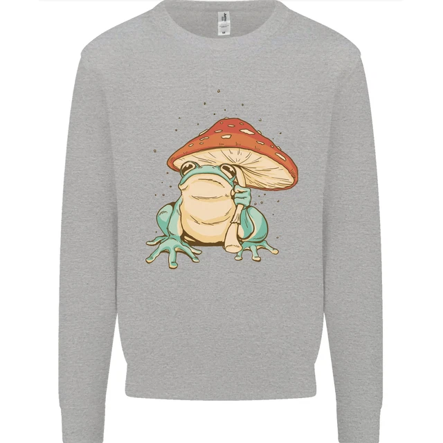 A Frog Under a Toadstool Umbrella Toad Mens Sweatshirt Jumper