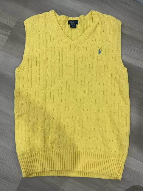 Polo Ralph Lauren Mens Tennis Cable Knit V-Neck Sweater Vest XLarge NWT