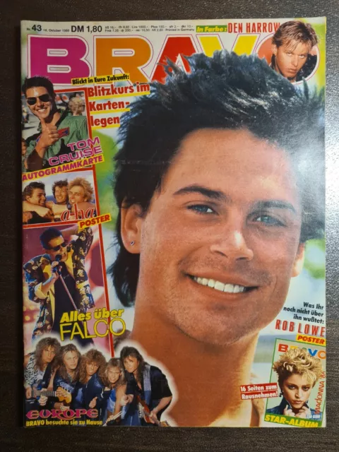 BRAVO 43/1986 Heft Komplett -Tom Cruise, Falco,A-Ha,Cyndi Lauper,Kim Wilde-Top!
