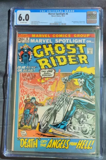 MARVEL SPOTLIGHT #6 CGC 6.0 MARVEL COMICS 1972 2nd App GHOST RIDER