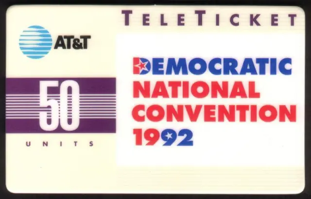 50u Democratic 1992 National Convention DNC (In Envelope) Phone Card