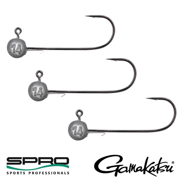 SPRO Gamakatsu ROUND JIGHEAD Jig 90 HD Jigköpfe Rundkopf Jighaken 3 Stück Neu