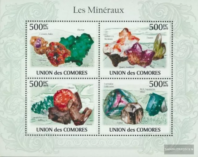 Comoros 2632-2635 Sheetlet (complete. issue.) MNH 2010 Minerals