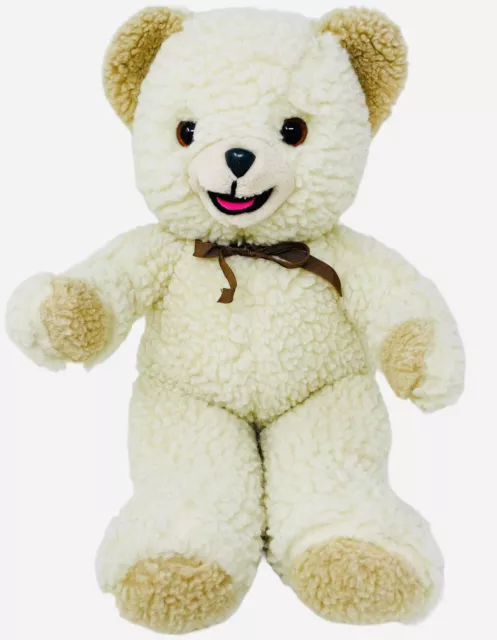 Vintage Snuggle Teddy Bear Fabric Softener Russ Berrie Korea Plush 15” 1985
