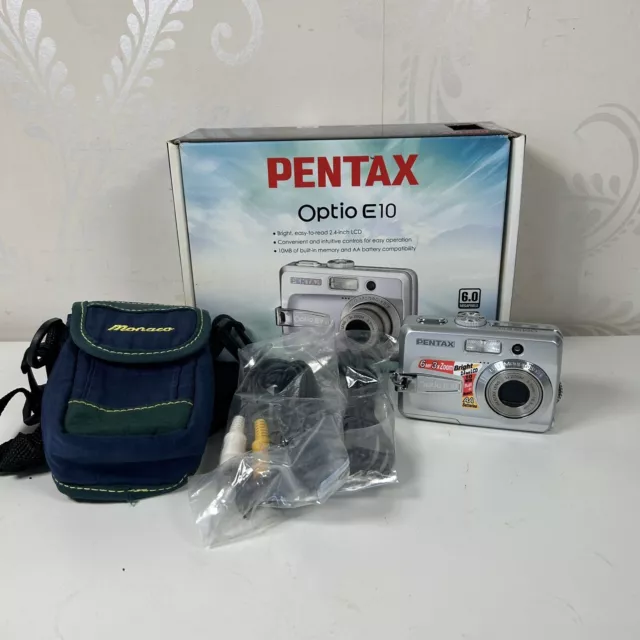 Pentax Optio E10 Digital Camera Compact 6MP 3x Optical Zoom MINT BOXED