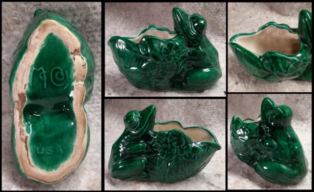 Vintage McCoy Pottery Frog Planter