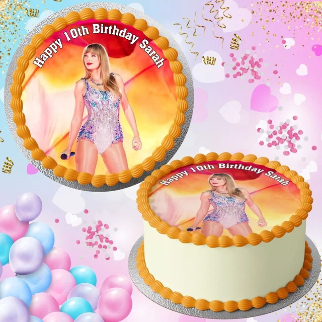 Music Taylor Swift Cupcake Topper Edible Icing Birthday Swiftie
