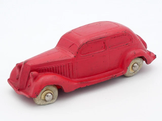 Jouet Ancien Voiture - Moulé Sous Pression - Bleu - Années 30 (1933) - Échelle 1:72