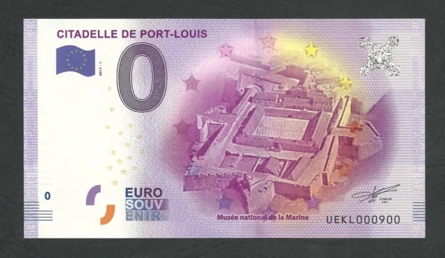 EURO 0 Souvenir France Francia FDS ass /gem UNC 2017 CITADELLE DE PORT - LOUIS