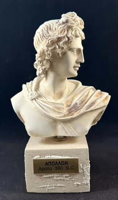 Apollo Bust Statue Ancient Greek Roman Mythology God Sculpture