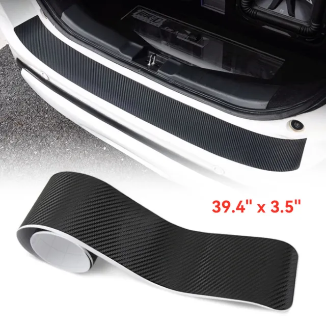 Black Car Rear Bumper Guard Protector Sticker Trim Cover Car Accessories Decor