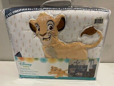 NEW Disney Baby Lion King Adventure Blue 3-Piece Crib Bedding Set - Lambs & Ivy