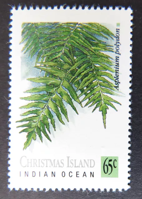 1989 Christmas Island Stamps - Ferns of Christmas Island - Single 65c MNH