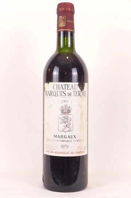 margaux château marquis de terme grand cru classé rouge 1979 - bordeaux