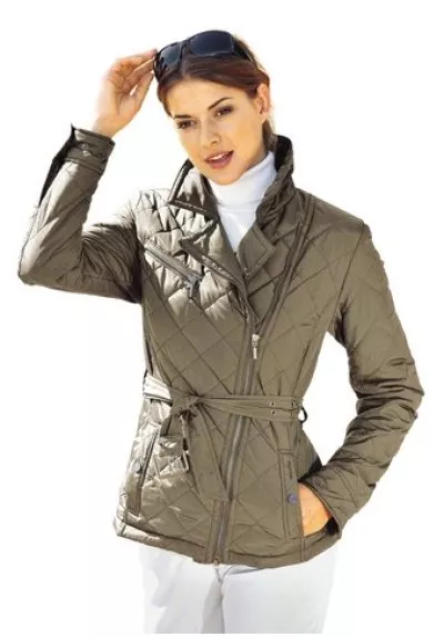 Geox Respira giacca trapuntata taglia 44 NUOVA parka donna con cintura talpa cappotto outdoor